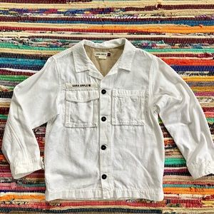 Zara SRPLS ~ Boys white canvas jacket